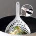 2 Pieces Strainer Scoop Colander Slotted Pasta Spoon Plastic Skimmer Spoon with Handle Food Drain Shovel for Kitchen Cooking, White and Orange 13....