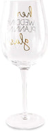 Pavilion Gift Company Her Wedding Planning Future Mrs 16 oz Crystal Wine Glass, Gold...