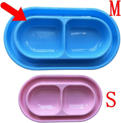Ant Proof Cat Dish Pet Feeder 32 Oz Food Water Bowl for Small Medium Size Dogs Cats (Pink,M)...