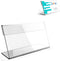 Acrylic Desk Nameplate Holder, 12PC L-Shaped Sign Stand for Table Display, Clear Business Cards Holder Custom Name Plate Holder for Office Busines...