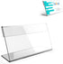 Acrylic Desk Nameplate Holder, 12PC L-Shaped Sign Stand for Table Display, Clear Business Cards Holder Custom Name Plate Holder for Office Busines...