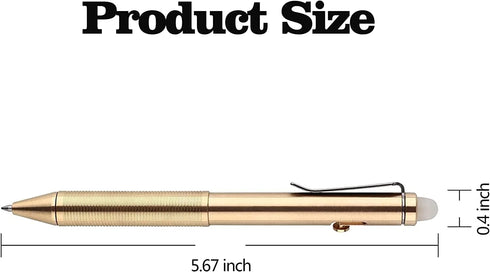 SMOOTHERPRO Erasable Solid Brass Bolt Action Pen Compatible with Pilot FriXion Refill Durable Pen Clip for EDC Pocket Business Collection Retro Bl...