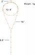 Dainty Long Gold Necklaces for Women,Trendy Lariat Y Necklace 14k Gold Plated Heart Pearl CZ Teardrop Pendant Necklace Simple Gold Drop Necklace G...