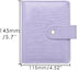 NatSumeBasics A7 Binder Wallet Cash Envelopes Budget Binder Purple Crocodile Pattern Notebook Cover 6 Rings Folders with Snap Button for Organizer...