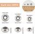 PH PandaHall 304 Stainless Steel Slider Beads 30pcs Stopper Bead 7mm 8mm 10mm Adjustable Slider Metal Loose Beads with Rubber Inside for Bracelet ...