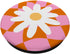 Cute Pink and Orange Checker Checkered Pattern Daisy Flower PopSockets Standard PopGrip...
