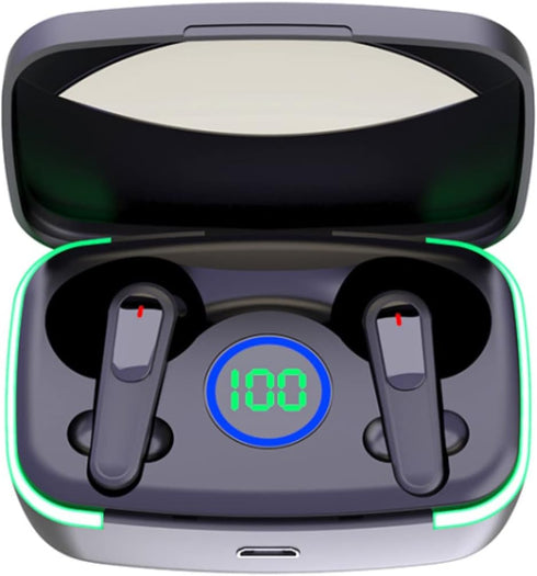 Wireless Bluetooth Earbuds, Bluetooth 5.3 Headphones with Charging Case,Built-in Mic Earphones Noise Cancelling Headphones,Light-Weight HD Stereo ...