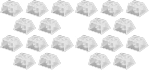 20 pcs Keycaps Replacement DIY Crystal Not Transparent Profile Blank Backlit Accessory Mechanical Professional Printed Cover Gaming Translucent No...