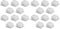 20 pcs Keycaps Replacement DIY Crystal Not Transparent Profile Blank Backlit Accessory Mechanical Professional Printed Cover Gaming Translucent No...