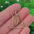 40Pcs Dog and Cat Shaped Paper Clips Golden Electroplated Paper Clips Animal Paper Clips Creative Metal Clip...