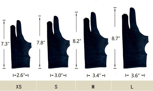 Drawing Glove, Digital Art Glove for Graphic Tablet, Artist Gloves with Two Fingers for iPad, Paper Sketching, Smudge Guard, Palm Rejection, Suita...