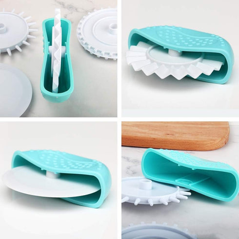 6 Pcs Pastry Wheel Decorator Cutter, Cookie Cutter Wheel Pizza Baking Beads Pie Crust Cutters, DIY Baking Cooking Tool...