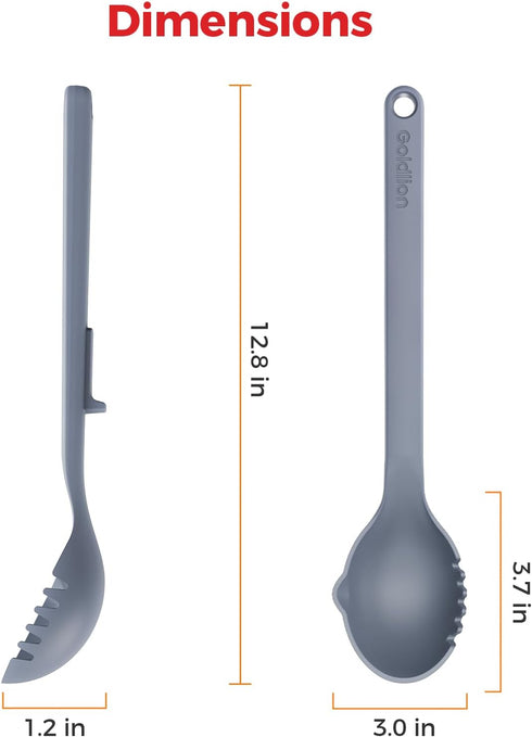 Goldlion Silicone Spoon Soup Ladle for Cooking, Mixing & Serving - Non-Stick Cookware Safe - Compatible with Ninja Crockpot Slow Cooker Foodi Poss...