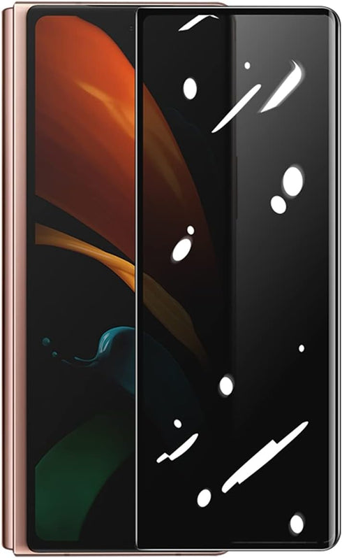 2 Pack Privacy Tempered Glass Designed for Samsung Galaxy Z Fold 2, Anti-peep Scratch Resistant Screen Protector Tempered Glass Suit for Z Fold 2 ...