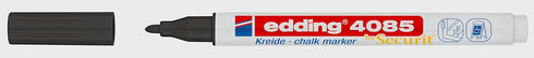 edding 4085 chalk marker - black - 1 chalk pen - round nib 1-2 mm - fine-nib wet wipe pen for chalkboards, windows, glass, mirrors - liquid chalk ...