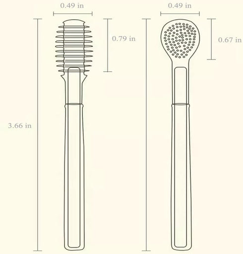 Sevenbaby Baby Toothbrush Baby Tongue Coating Brush Infant Toothbrush 2pcs...