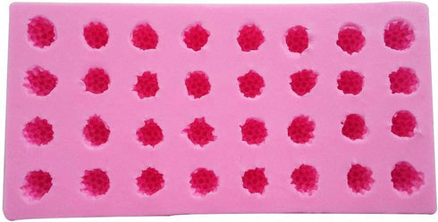 Fewo 32-Cavity 3D Raspberry Silicone Mold for Fondant Chocolate Candy Gum Paste Polymer Clay Resin Kitchen Baking Sugar Craft Cake Cupcake Decorat...