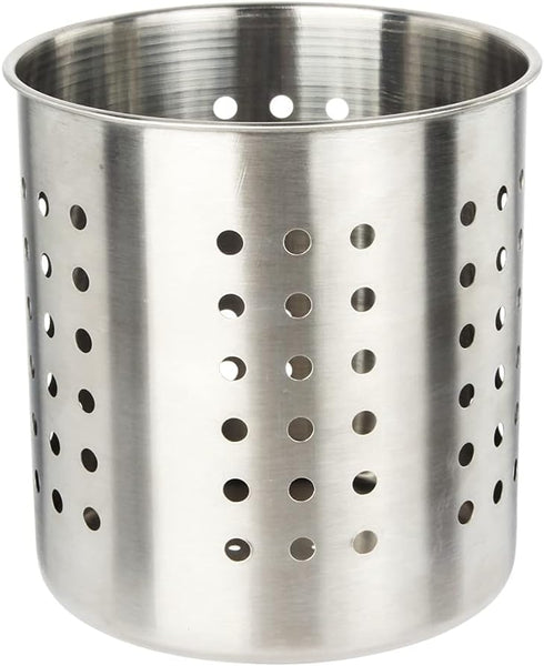 Stainless Steel Utensil Holder Kitchen Holder Restaurant Cooking Utensil Holder for Forks Spatula, 5.3'' x 5.1" Round Utensil Organizer...