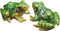 2pcs Mini Frog Statues Miniature Resin Frogs Small Frog Figurine Animal Sculpture Artificial Frog Statue for Garden Yard Micro Fairy Garden Orname...