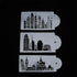 Landmark Building Cake Stencils, 5Pcs/Set Cake Template Fondant Cake Decorating Dessert Stencil Mould Decor Stencil Bakery Tools...
