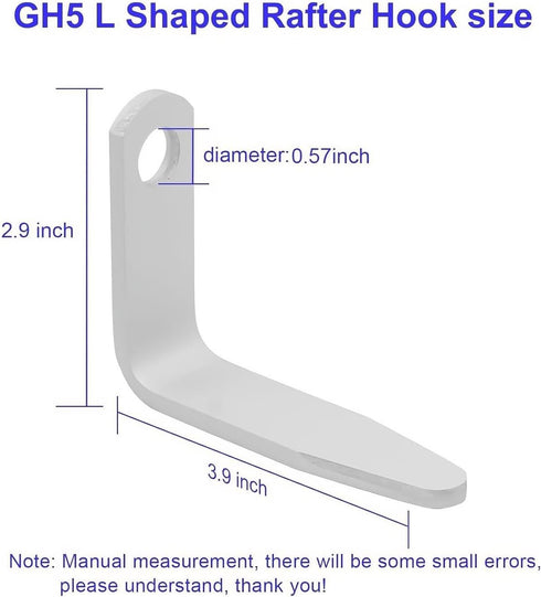 Gh5 L NPT 1/4" Nail Gun Rafter Hook Fit for Nail Guns With 1/4 Inch NPT Air Fitting...