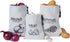 Potato Onion Garlic Storage Bag, Reusable Potato Onion and Storage Bag for Pantry, Vegetable Storage Bags with Drawstring Closure, 3 Packs (Potato...