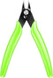 NICE-POWER 5 Inch Wire Cutter Green Zip Tie Cutters Micro Flush Cutter Precision Wire Clippers Hobby Snips Small Side Cutting Pliers for Cutting S...