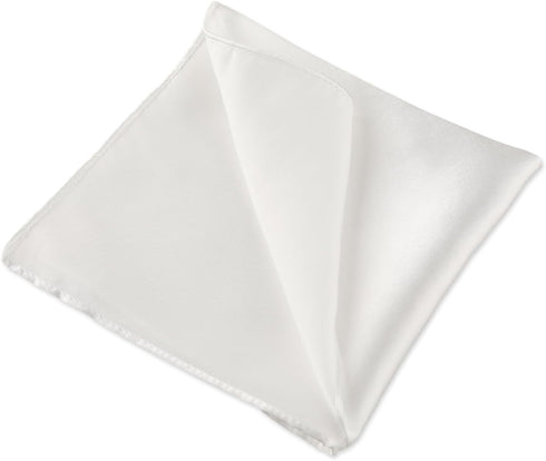 2pcs Men's Handkerchiefs Selected Soft White Hankie Suit Solid Pocket Squares Towel Premium Gent Hankies for Men Father's Day...