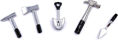 17PCS 1:12 Miniature Doll House Tools Metal Home Repair Multi-Tool Model Set Fun for Party Dollhouse Decoration Accessories Mini Yard Supplies Cre...