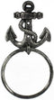 Hampton Nautical Cast Iron Anchor Towel Holder, 8.5", Antique Silver...