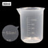 6 Pack 50ml Lab Plastic Graduated Beaker Transparent Measuring Beaker Cup Mixing Cup Liquid Container for Science Lab...