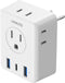 European Travel Plug Adapter, US to Europe Plug Adapter with 4 AC Outlets 3 USB Ports (2 USB A & 1 USB C), International Plug Adapter Charger for ...