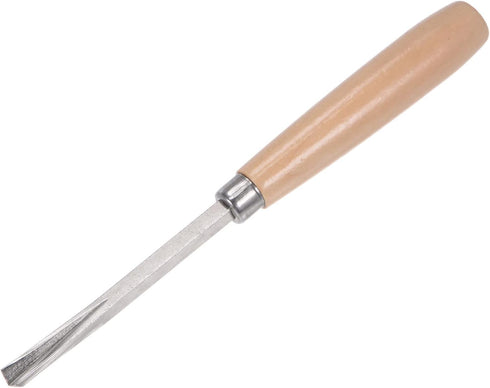 uxcell Wood Chisels Carving Knife, 10mm Chrome Plated 45# Carbon Steel Triangle Tip Woodworking Hand Tool Graver 165mm (6.5-Inch) Length...