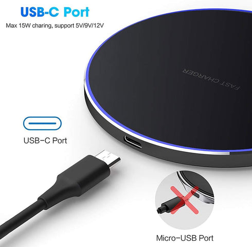 Fast Wireless Charger,20W Max Wireless Charging Pad Compatible with iPhone 14/15/13/12/SE/11/11 Pro/XS Max/XR/X/8,AirPods;FDGAO Wireless Charge Ma...