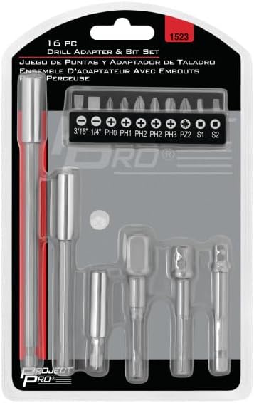 Performance Tool 1523 16pc Drill Adapter & Bit Set - Convert Your Drill into a Powerful Tool for Any Job...