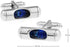 Level Blue Liquid Construction Pair Cufflinks in a Presentation Gift Box & Polishing Cloth...