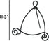BANBERRY DESIGNS Black Metal Easel - Set of 3 - Wrought Iron Display Plate Stand - Swirling Spiral Scroll Design - 5 Inch High...