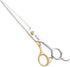 Dog Cat Scissors for Grooming, Pet Shears for Thick Coats and Matted Hair, Thinner Curved Straight Chunker Stainless Steel Shears (7.0" Straight G...