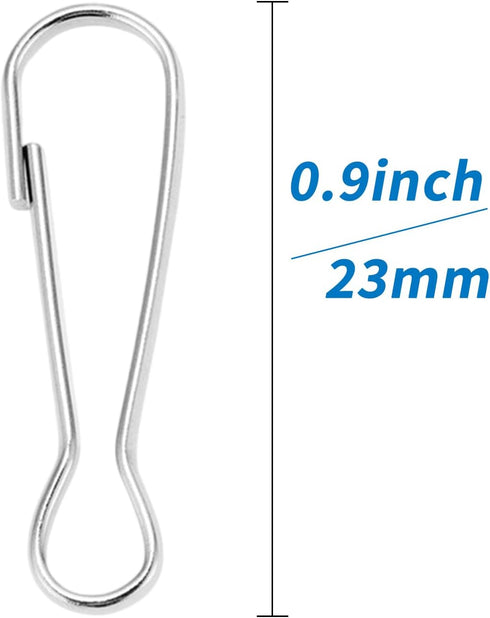 Generic 200-Pack Durable 0.9"" Link Hooks for Keys, Keychains, Jewelry, Curtain Clips, Home, Office, Craft Projects, DIY, Secure and Versatile, St...