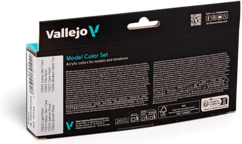 Vallejo - Model Color Face & Skin Tones Set | Modeling Acrylic Paints | 8 bottles x 18 ml (0.60 fl.oz.)...