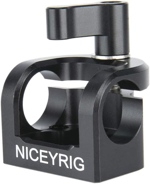 NICEYRIG 15mm Rod Clamp, Single Rod Holder for 15mm Rail Support System, EVF Mount, LED Light, Microphone - 331...
