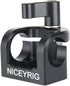 NICEYRIG 15mm Rod Clamp, Single Rod Holder for 15mm Rail Support System, EVF Mount, LED Light, Microphone - 331...