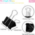Binder Clips, 48 Pack, 1 Inch, Standard 25mm Clamps, Black, Capacity 0.47 Inch, Small Clips, Small Binder Paper Clips, Small Size, Small Paper Cli...