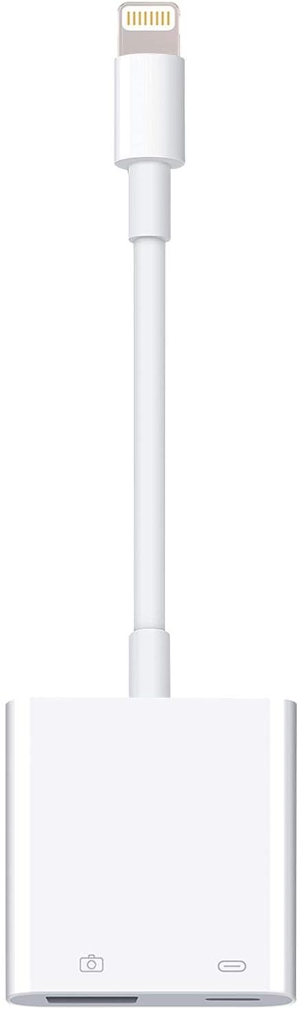 Lightning to USB3 Camera Adapter with Charging Port, Lightning Female USB OTG Cable Adapter for Select iPhone,iPad Models Support Connect Camera, ...
