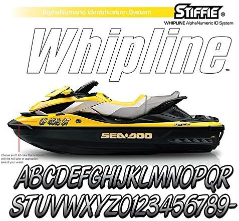 STIFFIE Whipline Metallic Gold/Black 3" Boat & PWC Registration Decals • Numbers Letters Stickers...