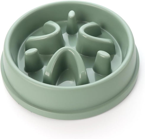 Slow Feeder Dog Bowls 2.5 Cups Dog Food Bowls, Pet Bowl Slow Eating Healthy Design Help Dog Slow Down Eating (D-Green)...