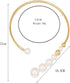 Metal Big Pearl Open Choker Necklace for Women Adjustable Gold Big Pearl Choker Necklaces Round Open Cuff Necklace Chunky Pearl Necklace for Women...