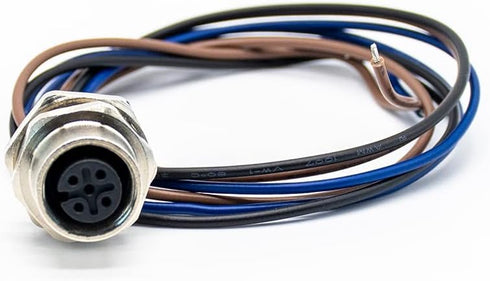 M12 Female Connector with Cable 0.2M A Coded Back Mount Wiring Waterproof 3Pin Straight Socket......