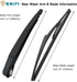Rear Windshield Wiper Arm Blade Set 28780-JM00A for Nissan Juke 2011-2016, for Nissan Rogue 2008-2013...