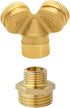 Feelers Brass Misting Spray Nozzle, 1/2" BSPF 2-Holes Atomizing Spray Garden Sprinklers Agricultural Irrigation System Adapter Fitting (Pack of 2)...
